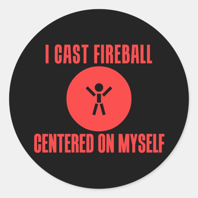 Sticker Rond I Cast Fireball (Devant)