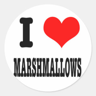 Sticker Rond I COEUR (AMOUR) marshmallows