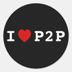 Sticker Rond I coeur P2P