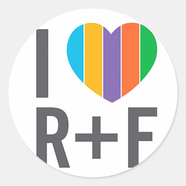 Sticker rond - I coeur RF (Devant)