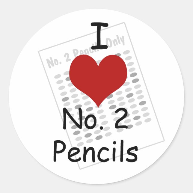 Sticker Rond i crayons cardiaques (Devant)