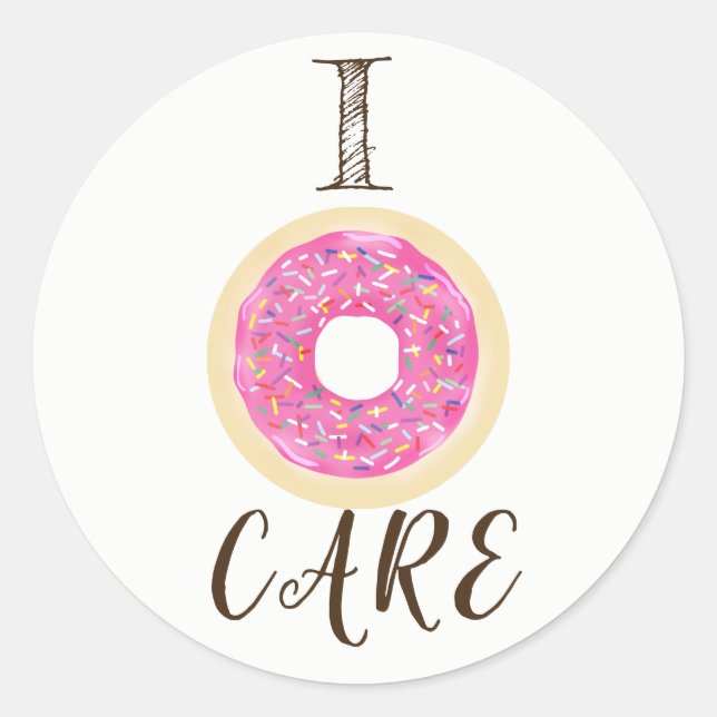 Sticker Rond I DONUT CARE rose arroser mignon chic moderne Part (Devant)