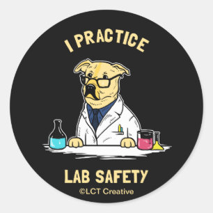Sticker Rond I Exercice de la sécurité des laboratoires