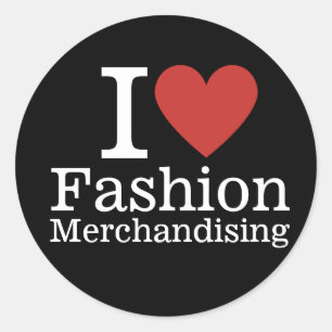 Sticker Rond I ❤️ Fashion Merchandising pour les étudiants/Facu