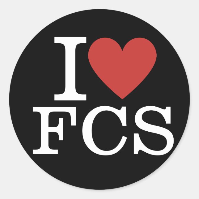 Sticker Rond I ❤️ FCS Family and Consumer Sciences (Devant)