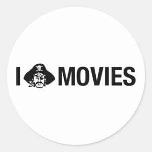 Sticker Rond i films pirates