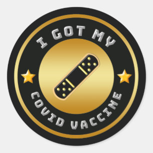 Sticker Rond I Got My COVID Vaccine Vaccination