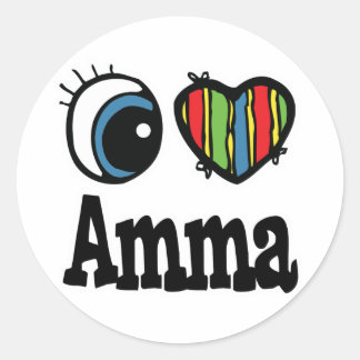 Sticker Rond I Heart (Amour) Amma