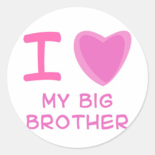 Sticker Rond I Heart (Amour) grand frère