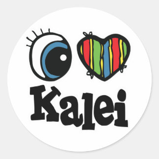 Sticker Rond I Heart (Amour) Kalei
