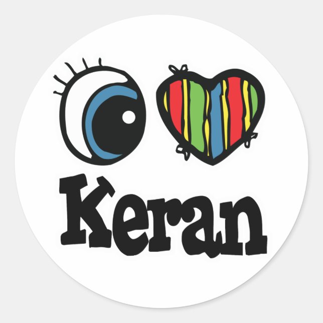 Sticker Rond I Heart (Amour) Keran (Devant)