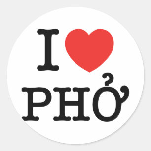 Sticker Rond I Heart (Amour) Pho