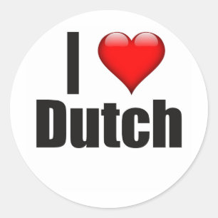 Sticker Rond I Heart Dutch