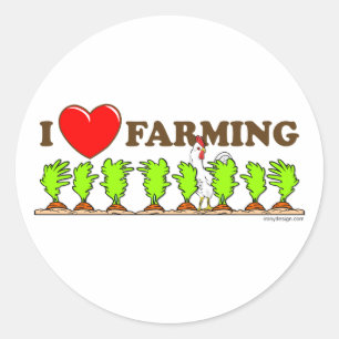 Sticker Rond I Heart Farming