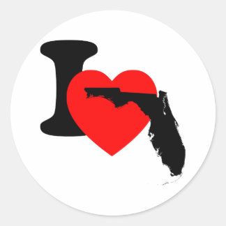 Sticker Rond I Heart Florida