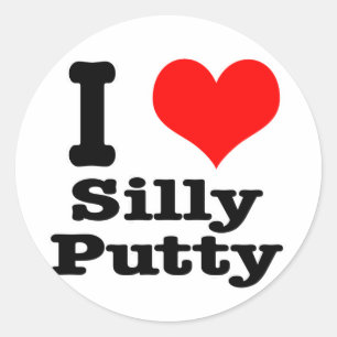 Sticker Rond I HEART (LOVE) stupide putty
