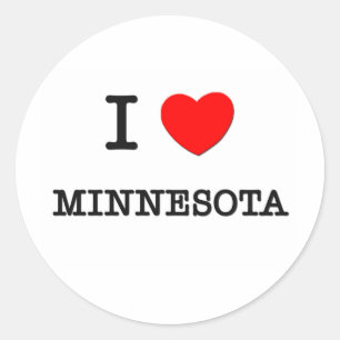 STICKER ROND I HEART MINNESOTA
