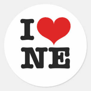 Sticker Rond I Heart Northeast Minneapolis!