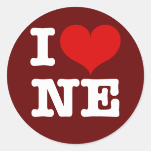 Sticker Rond I Heart Northeast Minneapolis!