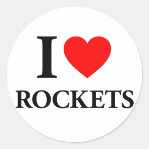 Sticker Rond I Heart Rockets