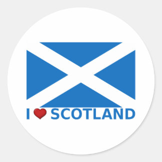 Sticker Rond I Heart Scotland