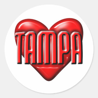 Sticker Rond I Heart Tampa