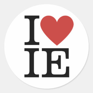Sticker Rond I ❤️ IE Ingénierie Industrielle Étudiants/Faculté