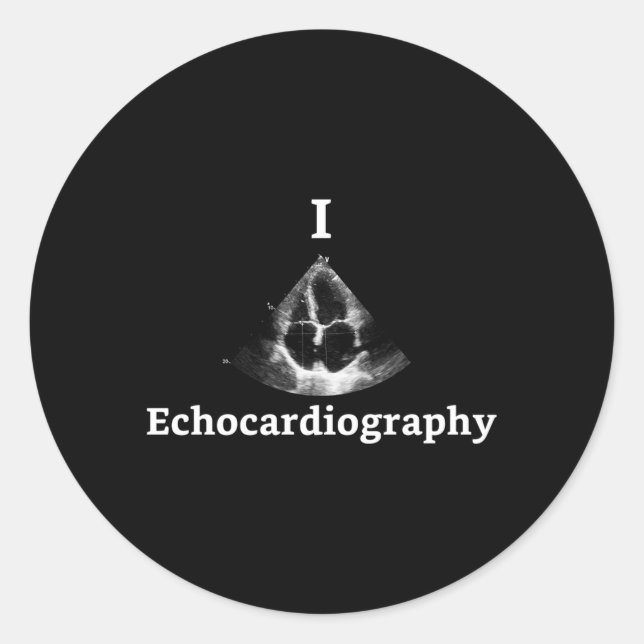 Sticker Rond I L'Echocolardiographie Echocardiographie Tech (Devant)
