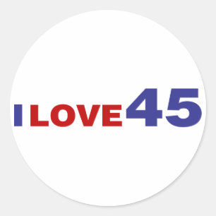 Sticker Rond I Love 45