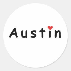 Sticker Rond I Love Austin