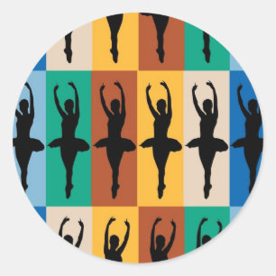 Sticker Rond I Love Ballet
