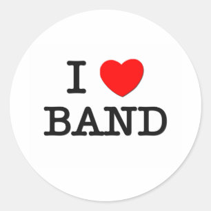 Sticker Rond I Love Band