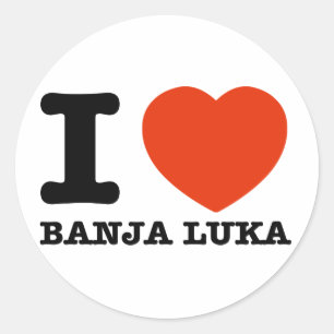 Sticker Rond I Love Banja Luka