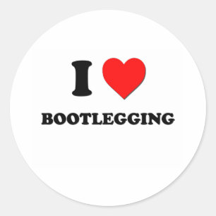 Sticker Rond I Love Bootlegging