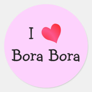 Sticker Rond I Love Bora Bora
