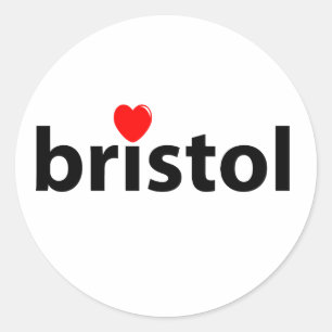 Sticker Rond I love Bristol