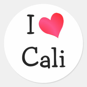 Sticker Rond I Love Cali