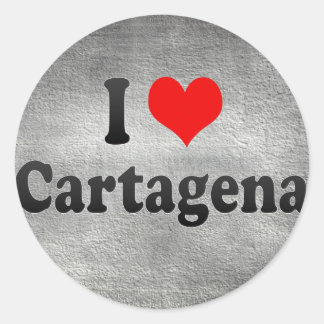 Sticker Rond I Love Cartagena, Colombie