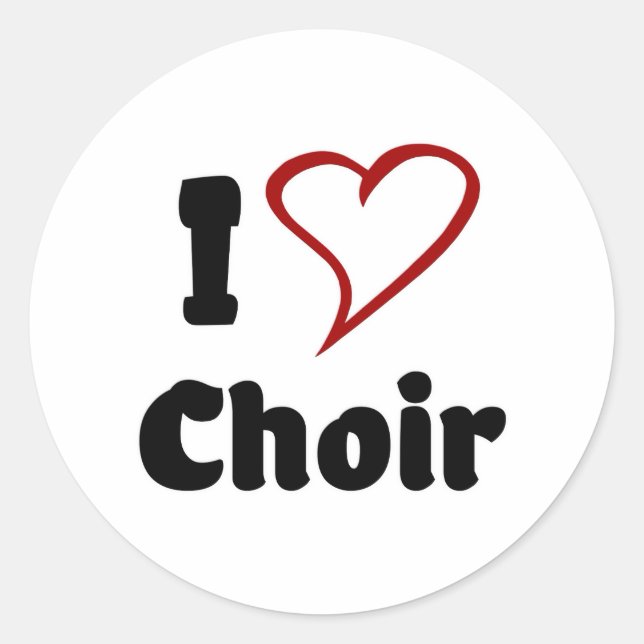 Sticker Rond I Love Choir (Devant)