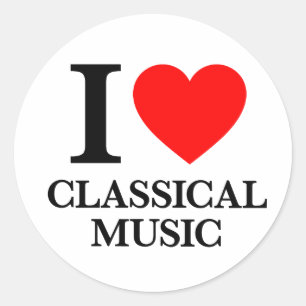 Sticker Rond I Love Classical Music