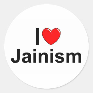 Sticker Rond I Love (Coeur) Jainism