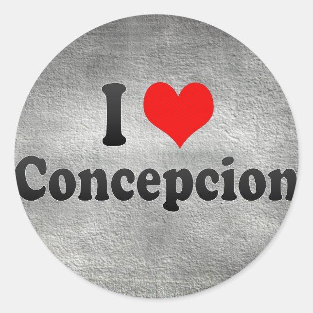 Sticker Rond I Love Concepcion, Chili (Devant)
