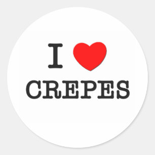 Sticker Rond I Love Crepes
