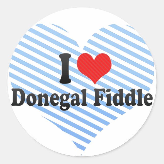 Sticker Rond I Love Donegal Fiddle (Devant)