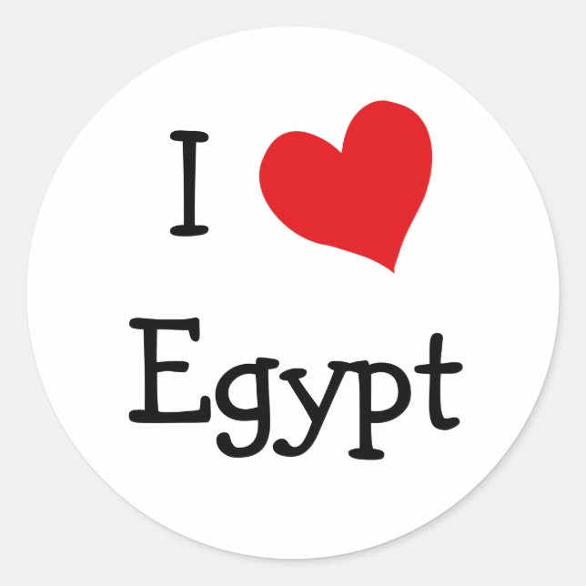 Sticker Rond I Love Egypt (Devant)