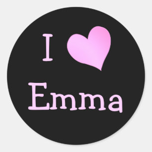 Sticker Rond I Love Emma