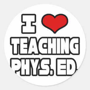 Sticker Rond I Love Enseignement PE