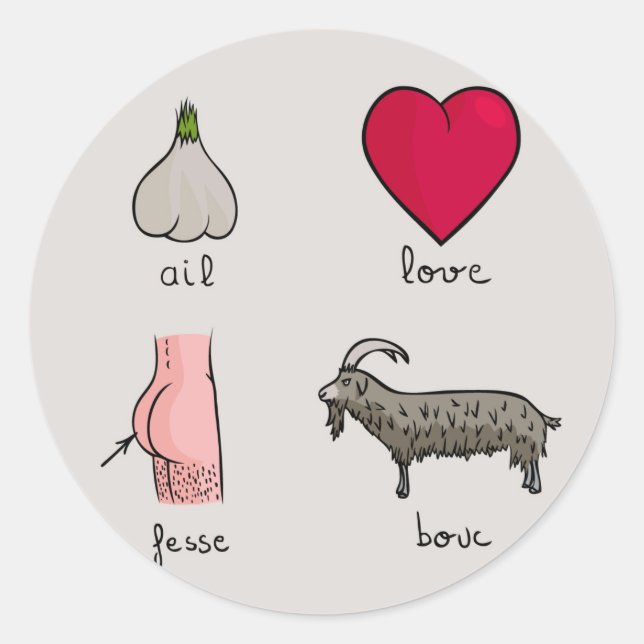 Sticker Rond I Love FB (Devant)