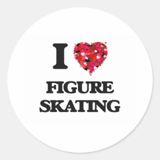 Sticker Rond I Love Figure Patinage