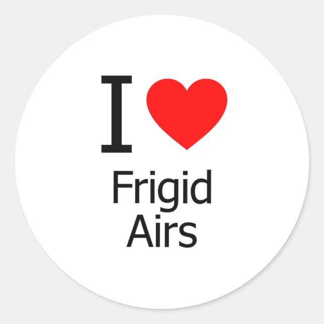 Sticker Rond I Love Frigid Air (Devant)